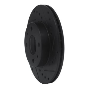 Nissan NX Brake Rotor (1) - Front Right - R1 Concepts - Drilled & Slotted - Black - `88-`06